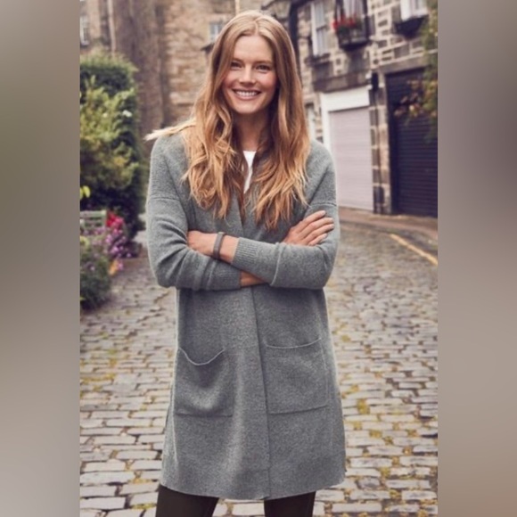 Spirit Wool Cashmere Wrap Cardigan | Athleta | Heather Gray | 2X | NWOT - Picture 6 of 13